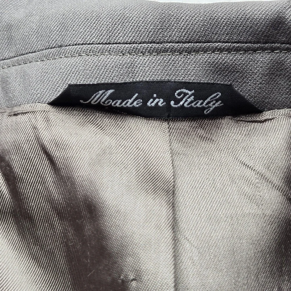 Giorgio Sanetti Suit Jacket Blazer Mens 44 Gray Wool Made In Italy 3 Button